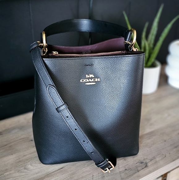 Coach Handbags - Coach town bucket bag black